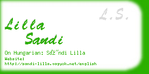 lilla sandi business card